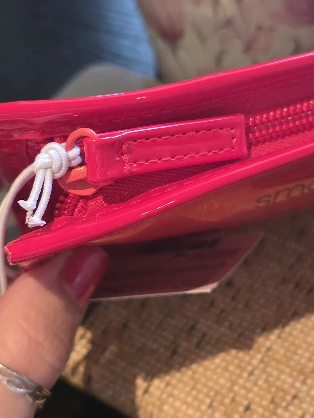 Smashbox Clear Red Cosmetics Travel Pouch New